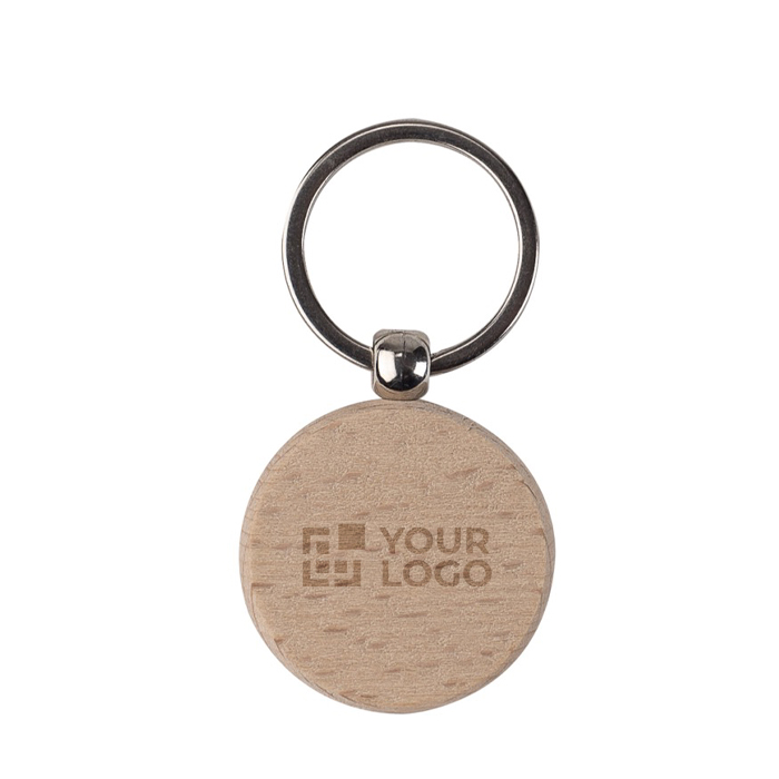 Ronde houten sleutelhanger om te personaliseren Ø40mm