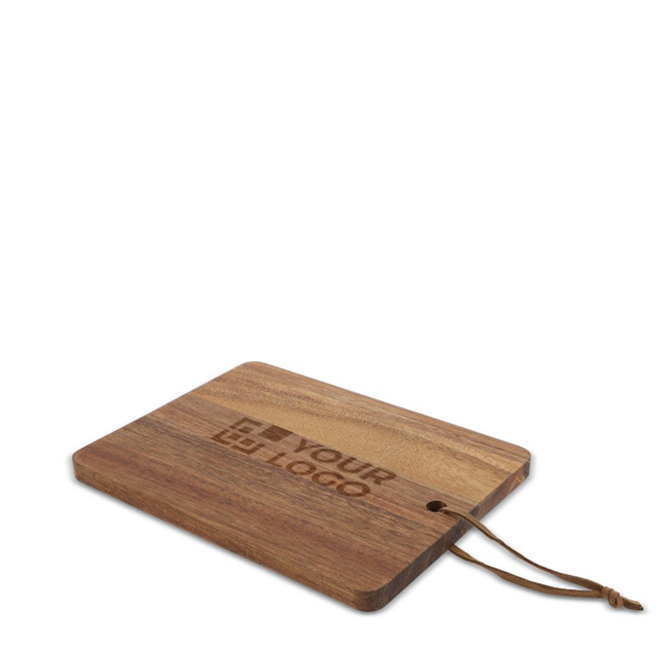 Acaciahouten snijplank laten bedrukken met koord