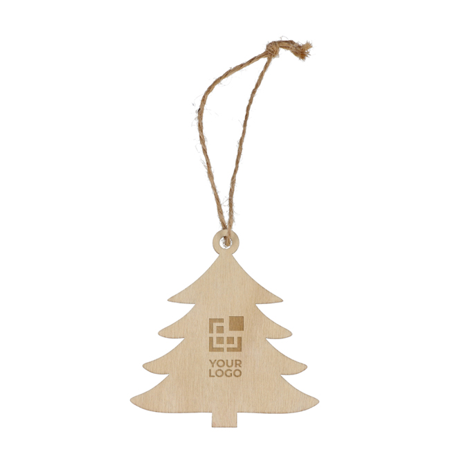 Houten boomvormige hanger om de kerstboom te versieren