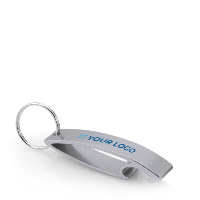 Felle kleur aluminium flesopener sleutelhanger Alucolors met jouw bedrukking