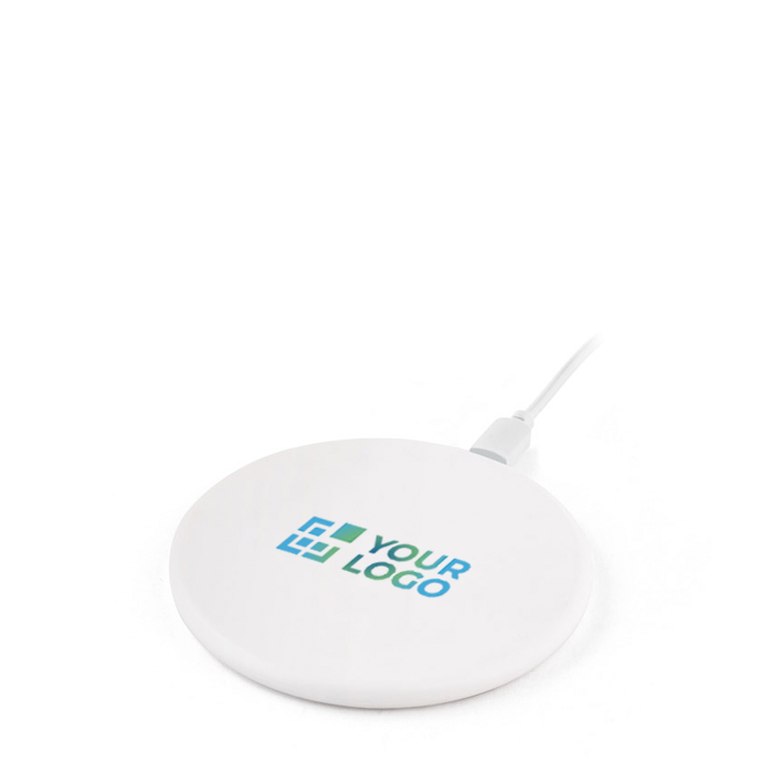 Ronde ultradunne promotionele draadloze opladers Slim met afdrukgebied