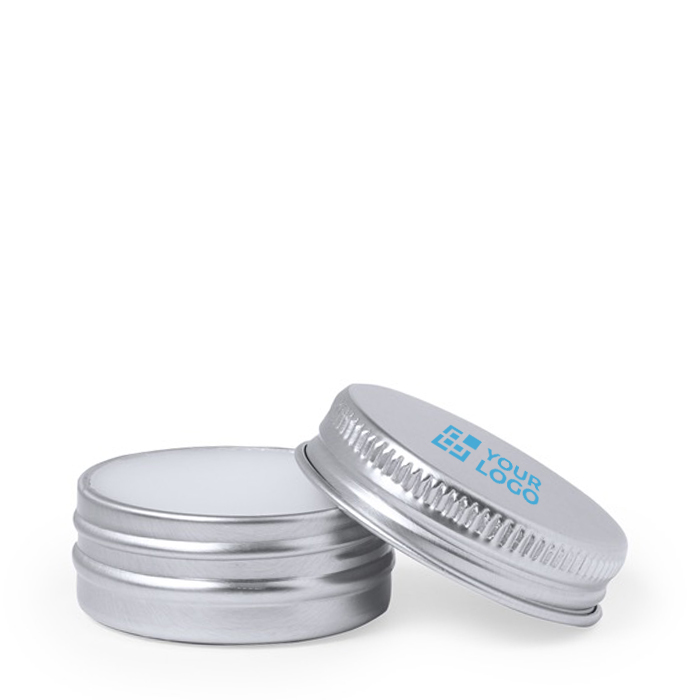 Vegan Vanille Lippenbalsem in metalen Doosje SPF 10 Balm met jouw bedrukking