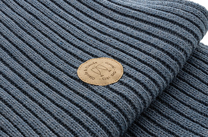 Gegraveerde leren patch