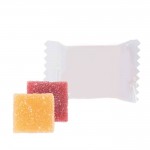 Gummies met fruitsmaak en individuele verpakking kleur wit