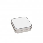 Zilveren doosje met minipillen met fruitsmaak van 18 gram kleur zilver tweede weergave