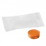 Mini suikervrij hard snoepje verpakt in envelopformaat kleur sinaasappel tweede weergave