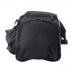 Sporttas van 600D polyester met hoofdtelefoonuitgang kleur zwart derde weergave