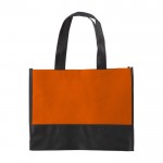 Tweekleurige non-woven tas in diverse kleuren 80g/m2 kleur oranje eerste weergave
