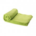 Reclame fleece deken met hoes kleur limoen groen tweede weergave