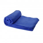 Reclame fleece deken met hoes kleur koningsblauw tweede weergave