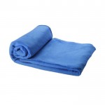 Reclame fleece deken met hoes kleur blauw tweede weergave