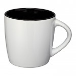 Bedrukte koffiebekers met gekleurde binnenzijde kleur zwart