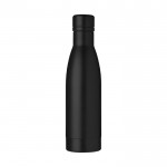 Luxe gepersonaliseerde fles kleur zwart vooraanzicht