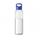 Klassieke Tritan-fles met deksel kleur blauw vooraanzicht