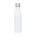 Gespikkelde fles voor reclame kleur wit vooraanzicht