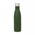 Gespikkelde fles voor reclame kleur groen vooraanzicht