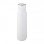 Rvs thermische fles met logo kleur wit derde weergave