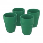 Keramische stapelbare koffiebekers kleur groen derde weergave