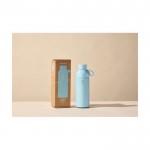 Thermosfles van staal en kunststof Oceanic 500ml kleur pastel blauw tweede weergave met doos