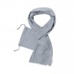 Biokatoenen sjaal met logo kleur grijs