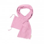 Biokatoenen sjaal met logo kleur roze