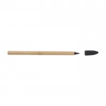 Oneindig bamboe potlood met grafietpunt en beschermkapje kleur bruin eerste weergave