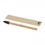 Oneindig bamboe potlood met grafietpunt en beschermkapje kleur bruin vierde weergave