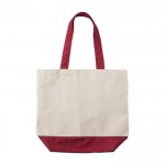 Katoenen tas met bijpassende kleur en binnenzak 280 g/m2 kleur rood eerste weergave