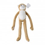 Pluche knuffel aapje met klittenband en aanpasbaar label kleur meerkleurig eerste weergave
