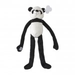 Pluche panda knuffel met klittenband aan de handen en label met logo kleur meerkleurig eerste weergave