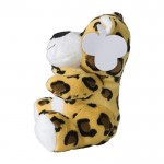 Kleine knuffel luipaard met label en geborduurde ogen kleur meerkleurig tweede weergave