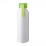 Matte gerecyclede aluminium fles met bijpassende dop en riem 650ml kleur lichtgroen eerste weergave