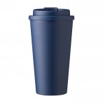 Plastic beker met drinkopening en schroefdeksel 475ml kleur marineblauw eerste weergave