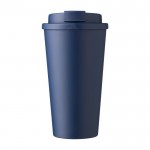 Plastic beker met drinkopening en schroefdeksel 475ml kleur marineblauw zesde weergave