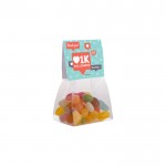 Jelly Beans assortimentszakje met bedrukking 50g kleur doorzichtig