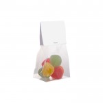 Zakje suikerachtige jellybeans met bedrukte header 50g kleur doorzichtig tweede weergave