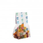 Jelly Beans zakje met personaliseerbare header 100g kleur doorzichtig hoofdweergave