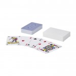 Klassiek kaartspel met 54 kaarten en 2 jokers in een kartonnen doos kleur wit