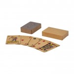 Klassiek kaartspel met 54 kaarten en 2 jokers in een kartonnen doos kleur naturel