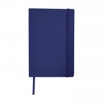 Kleurrijk promotioneel boek met zachte kaft kleur marineblauw tweede weergave voorkant