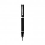 Tweekleurige pen met metallic afwerking kleur zwart tweede weergave