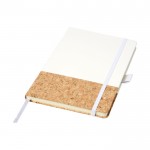 Elegante notitieboekjes met kurken kaft kleur wit
