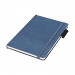 Notitieboekje met denim kaft kleur lichtblauw