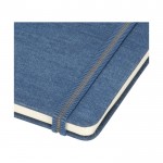 Notitieboekje met denim kaft kleur lichtblauw gedetailleerde afbeelding
