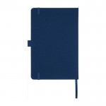 A5 Marksman® notitieboekje met logo kleur marineblauw tweede weergave achterkant