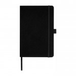 A5 Marksman® notitieboekje met logo kleur zwart tweede weergave voorkant