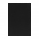 Notitieboek met zachte kaft en watervast papier kleur zwart tweede weergave voorkant