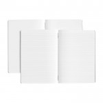 Steenpapieren A5 notitieboekjes met logo kleur donkergrijs tweede weergave