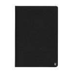 Notitieboek van harde kaft en steenpapier kleur zwart derde weergave voorkant