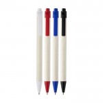 Pen gemaakt van gerecyclede materialen met zwarte inkt kleur wit tweede weergave meerdere kleuren